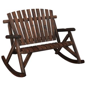 vidaXL Banco de baloi&ccedil;o p/ jardim 2 lugares 123x96x102 cm abeto maci&ccedil;o