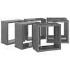 vidaXL Prateleiras parede forma de cubo 6 pcs 30x15x30 cm cinza brilh.