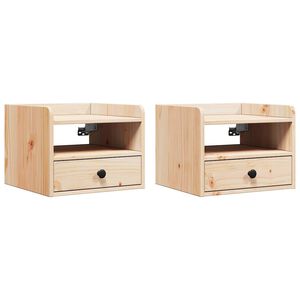 vidaXL Mesa-de-cabeceira com gaveta 2 pcs Castanho 38 x 36 x 29,5 cm