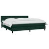 vidaXL Cama com molas colch&atilde;o 200x210 cm veludo verde-escuro