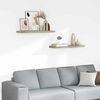vidaXL Prateleiras parede suspensas 2 pcs 80x23,5x3,8cm MDF carvalho