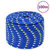 vidaXL Corda de barco 12 mm 100 m polipropileno azul