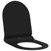 vidaXL Assento de Vaso Sanit&aacute;rio Preto 50 x 36,5 x 5 cm Polipropileno