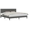vidaXL Estrutura da Cama com cabeceira Cinzento-Escuro 180 x 200 cm