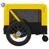 vidaXL Reboque bicicleta p/ animais tecido oxford/ferro amarelo/preto