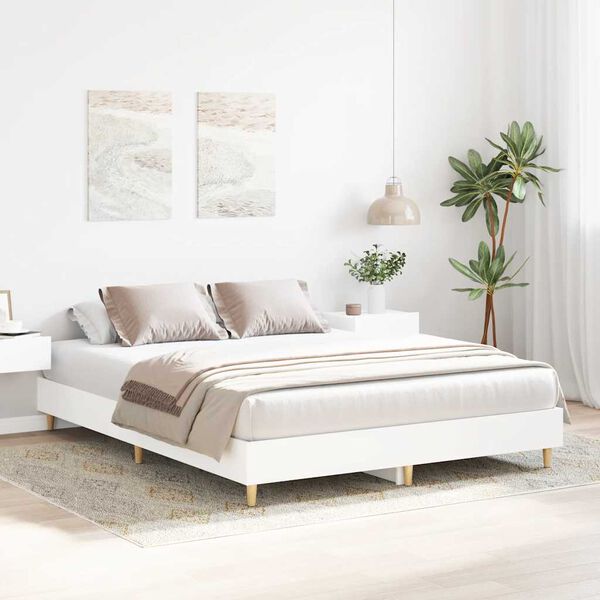 vidaXL Estrutura de cama sem colch&atilde;o 150x200 cm branco