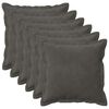vidaXL Almofada com travesseiro HOUTEN 6 unid. Cinzento-Escuro Veludo