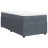 vidaXL Cama com molas/colch&atilde;o 80x200 cm veludo cinza-escuro