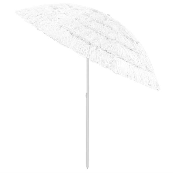 vidaXL Guarda-sol de praia Hawaii 240 cm branco