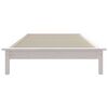 vidaXL Estrutura de cama 90x200 cm pinho maci&ccedil;o branco