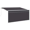 vidaXL Toldo retr&aacute;til Antracite 300 x 200 cm tecido