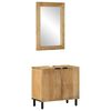 vidaXL 2 pcs conj. m&oacute;veis p/ casa de banho madeira mangueira maci&ccedil;a