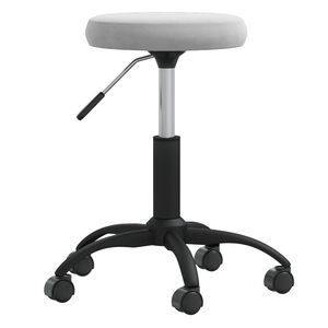 vidaXL Banco de massagens veludo cinzento-claro