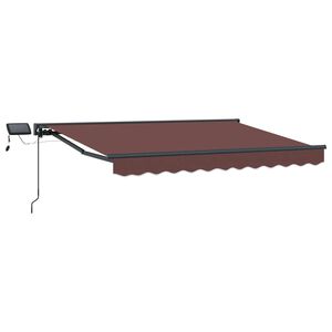 vidaXL Estrutura de Toldo Manual com LEDs