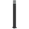 vidaXL Candeeiro de ch&atilde;o para exterior com sensor 110cm alum&iacute;nio preto