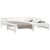 vidaXL Estrutura sofá-cama de puxar 2x(90x200) cm pinho maciço branco