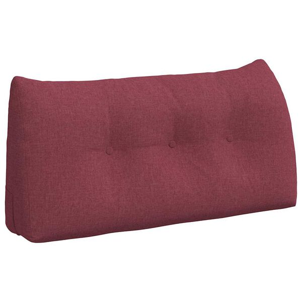 vidaXL Travesseiro para Costas Vinho Vermelho 100 x 24 x 50 cm tecido