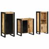 vidaXL Conjunto de M&oacute;veis para Banheiro 3 pcs Madeira de manga maci&ccedil;a