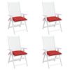 vidaXL Almofad&otilde;es de cadeira 4 pcs 40x40x7 cm tecido oxford vermelho