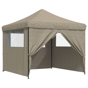 vidaXL Tenda de Festa Cinzento-acastanhado 292 x 292 x 315 cm