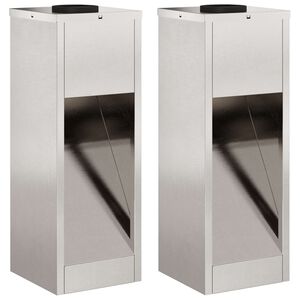 vidaXL Luz Solar LED de Caminho 2 pcs A&ccedil;o inoxid&aacute;vel A&ccedil;o inoxid&aacute;vel