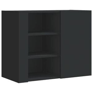 vidaXL Arm&aacute;rio de parede 75x35x60 cm derivados de madeira preto