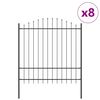 vidaXL Cerca para Jardim WOERDEN 8 unid. 170 x 215 cm Cinzeto