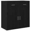 vidaXL Buffet Carvalho Preto 78 x 38 x 80 cm Derivados de Madeira