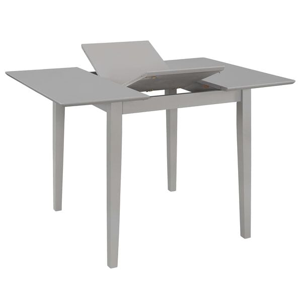 vidaXL Mesa de jantar extens&iacute;vel (80-120)x80x74 cm MDF cinzento