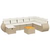vidaXL 9 pcs conjunto de sof&aacute;s p/ jardim com almofad&otilde;es vime PE bege