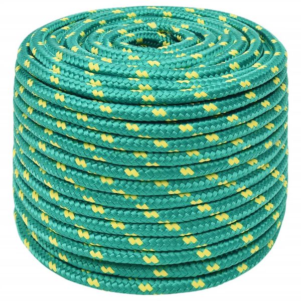 vidaXL Corda de barco 14 mm 250 m polipropileno verde