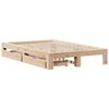 vidaXL Cama sem colchão 135x190 cm madeira de pinho maciça