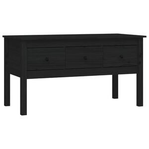 vidaXL Mesa de centro 102x49x55 cm pinho maci&ccedil;o preto