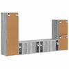 vidaXL Conjunto de m&oacute;vel de TV 4 pcs Cinza Sonoma Madeira processada
