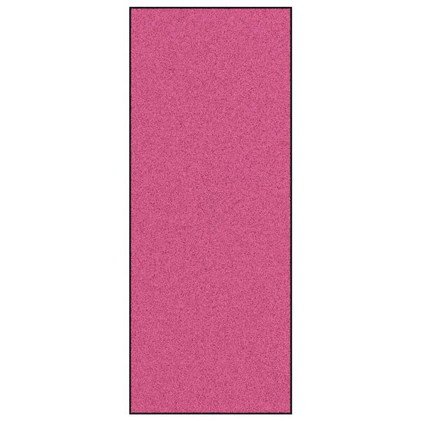 vidaXL Tapete de Entrada Rosa e Preto 120 x 300 cm Poliamida e PVC