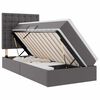 vidaXL Cama com arruma&ccedil;&atilde;o e LED Cinzeto 90 x 200 cm Couro Sint&eacute;tico