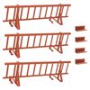 vidaXL Guarda de Neve para Telhado Vermelho 300 x 29,5 x 34,5 cm A&ccedil;o
