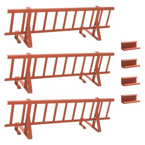 vidaXL Guarda de Neve para Telhado Vermelho 300 x 29,5 x 34,5 cm A&ccedil;o