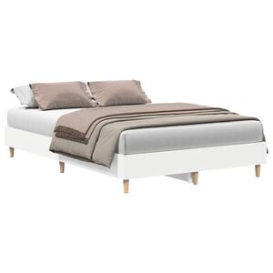 vidaXL Estrutura de cama sem colch&atilde;o 135x190 cm branco