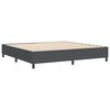 vidaXL Estrado de cama plataforma Cinza Escuro 200 x 200 cm tecido