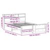 vidaXL Estrutura da Cama Branco 160 x 200 cm Madeira processada