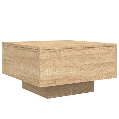 vidaXL Mesa de centro 55x55x31 cm derivados de madeira carvalho sonoma