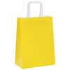vidaXL Sacos de papel 250 unid com al&ccedil;as amarelo 21x11x28 cm