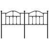 vidaXL Cabeceira de cama 160 cm metal preto