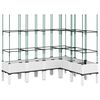 vidaXL Vaso/floreira de jardim c/ treli&ccedil;a 160x120x142,5 cm PP branco