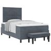 vidaXL Cama Box com cabeceira Cinzento escuro 200 x 120 cm Veludo