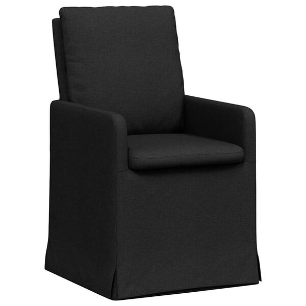 vidaXL Cadeiras de Jantar 2 pcs Preto 57 x 67 x 98 cm tecido