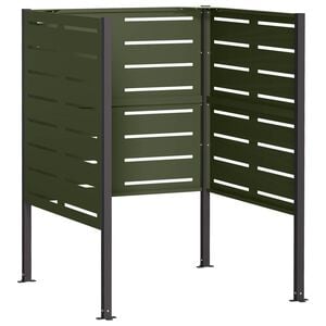vidaXL Tela para Lixeira 85 x 85 x 113 cm A&ccedil;o Verde-Azeitona