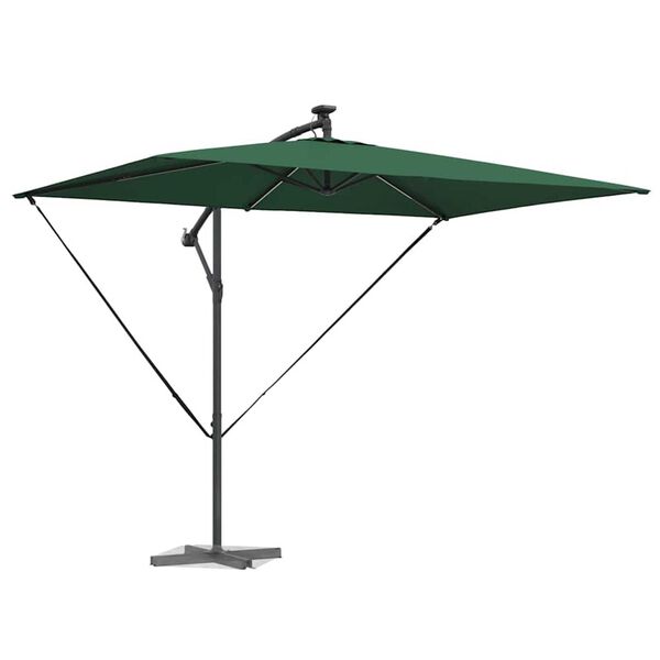 vidaXL Guarda-sol de Bananeira Cantilever Verde 294 x 200 x 254 cm
