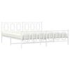 vidaXL Estrutura de cama com cabeceira e pés 193x203 cm metal branco